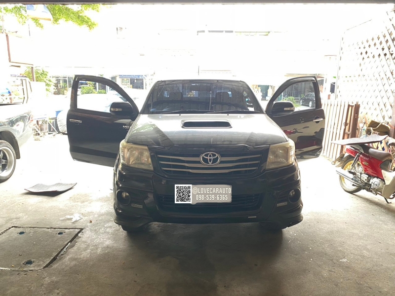 พรมปูพื้นรถยนต์6D Toyota Vigo Cab พรมVVIPด้ายคู่ สีดำด้ายดำ