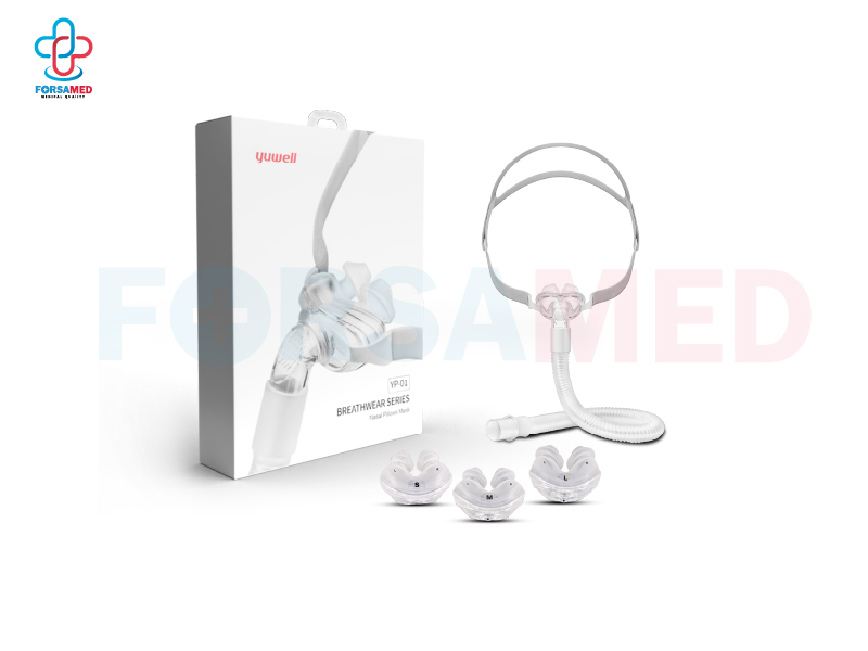 หน้ากากชนิดสอดจมูกสำหรับเครื่อง CPAP Bipap (Nasal Pillow Mask YP-01)