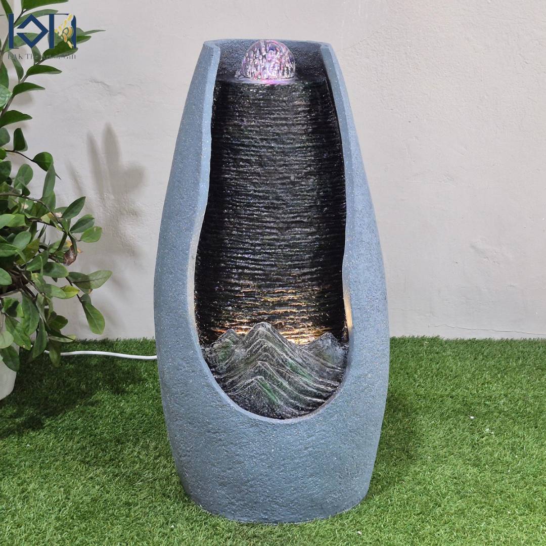 น้ำพุตั้งพื้น รุ่น22045 น้ำพุน้ำล้นหน้าบ้าน น้ำพุแต่งสวนเสริมฮวงจุ้ย อ่างน้ำตกสำเร็จรูป น้ำพุแต่งบ้าน