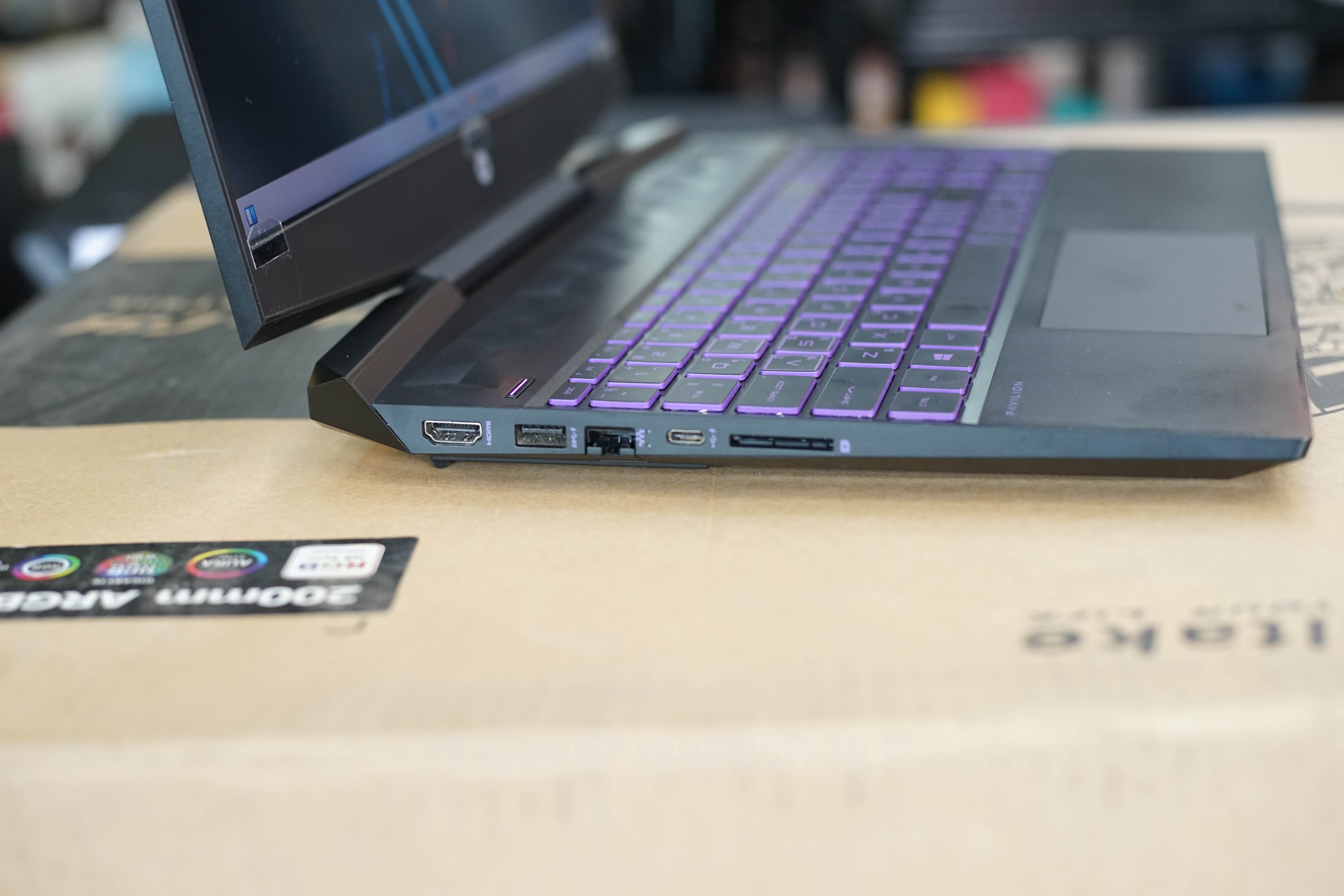 โน๊ตบุ๊คมือสอง HP Pavilion 15-dk0146TX Intel core i5-9300H RAM 16 GB SSD 250 GB GTX1650