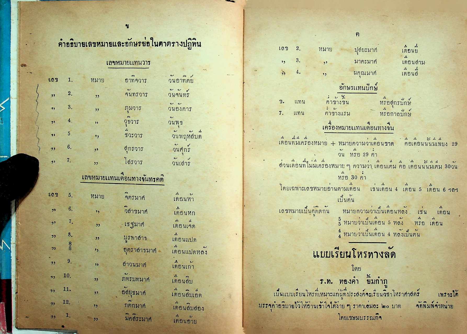 ปฏิทิน 3 ภาษา (ไทย จีน ฝรั่ง) เทียบ 120 ปี ตั้งแต่ พ.ศ. 2400 - พ.ศ. 2520