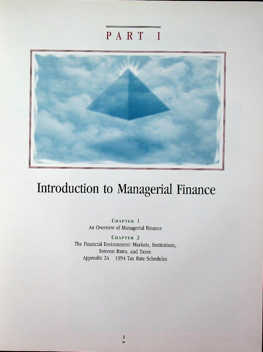 ESSENTIALS OF MANAGERIAL FINANCE