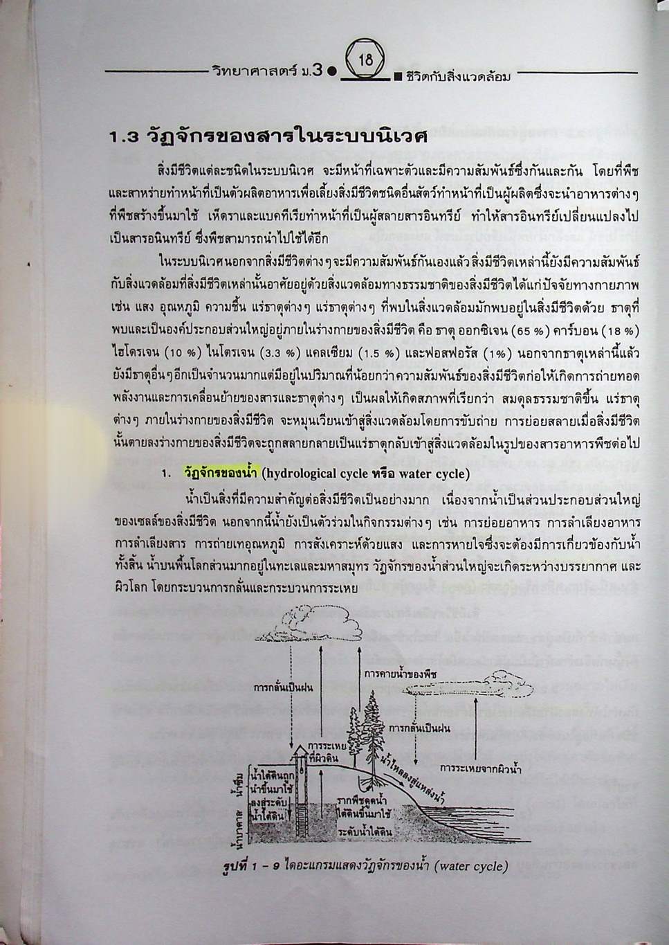 คู่มือเตรียมสอบสาระการเรียนรู้พื้นฐาน วิทยาศาสตร์ ม.3 ชีวิตกับสิ่งแวดล้อม สิ่งมีชีวิตกับกระบวนการดำรงชีวิต