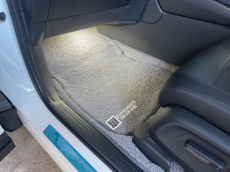 พรมปูพื้นรถยนต์ 6D Honda CRV G6 5 ที่นั่ง 2023 ไวนิลสีเทาขอบเทา