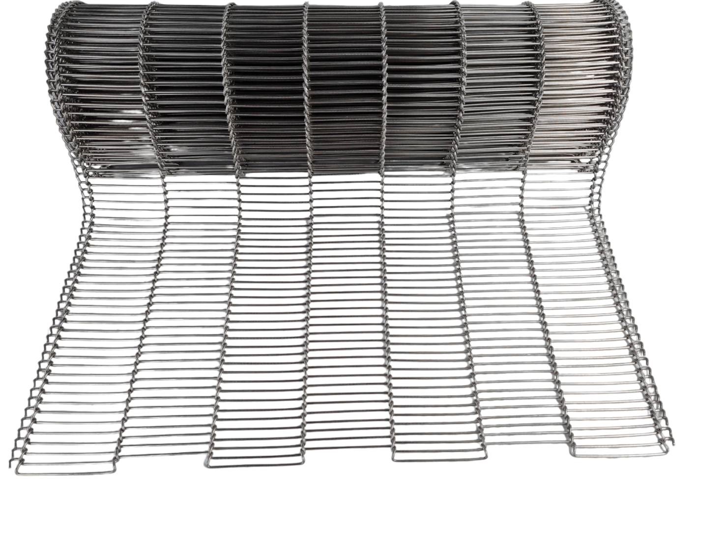 Mesh belt conveyer สายพานลวดถัก สายพานสแตนเลส สายพานลำเรียง Wire mesh belt ลวดตาข่ายถัก ลวดตะแกลง SC-SMB-001 FLUSH MESH BELT