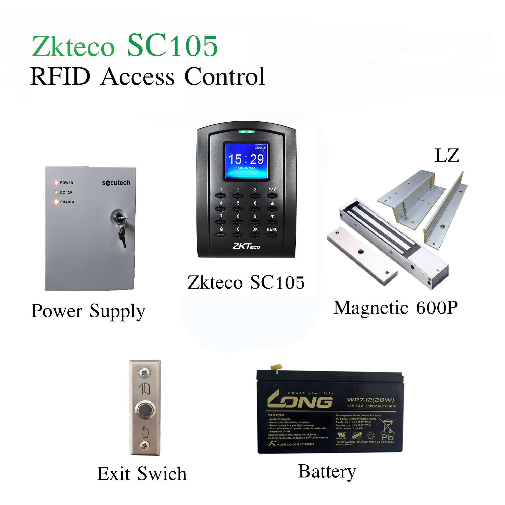เครื่องทาบบัตร คีย์การ์ด Zkteco SC105