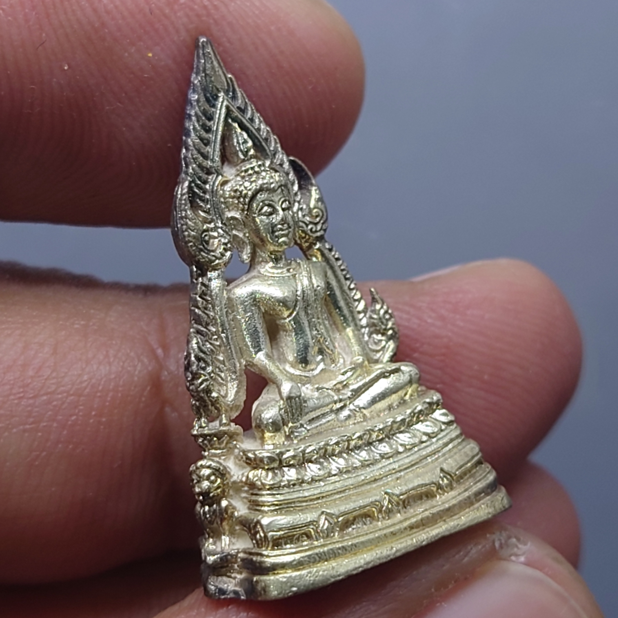 กริ่งพระพุทธชินราช เนื้อเงิน รุ่นพระราชพิธีสมโภช วัดเบญจมบพิตรดุสิตวนาราม ปี2527 พร้อมตลับเดิม