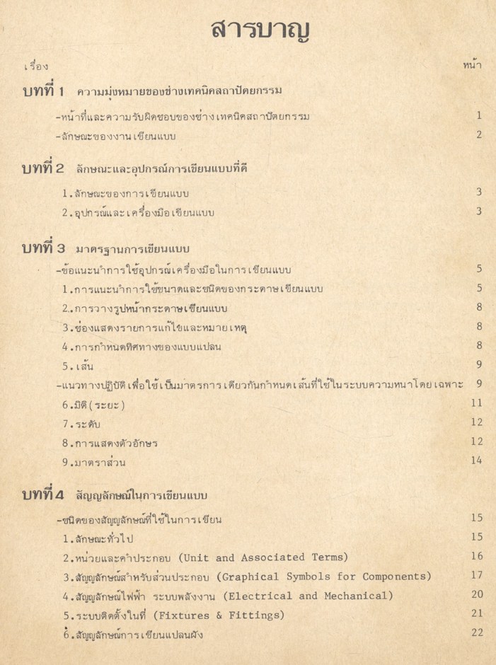 เขียนแบบช่างเทคนิคสถาปัตยกรรม (อินทิรา ศตสุข) ฉบับพิมพ์ครั้งที่ 10 พ.ศ.2533