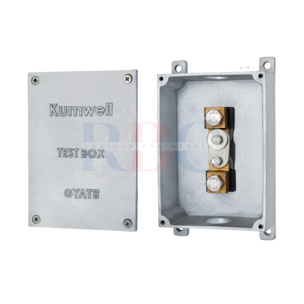 KUMWELL GYATB-AC อลูมิเนียมกราวด์เทสบ๊อกซ์ (Aluminium Ground Test Box ) ขนาด 265x153x70 mm. Aluminium To Copper Conductor