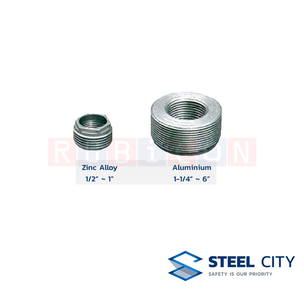 STEEL CITY RN53 เกลียวลด ขนาด (M)1-1/2" to (F)1" (THREADED TUBELET REDUCERS)