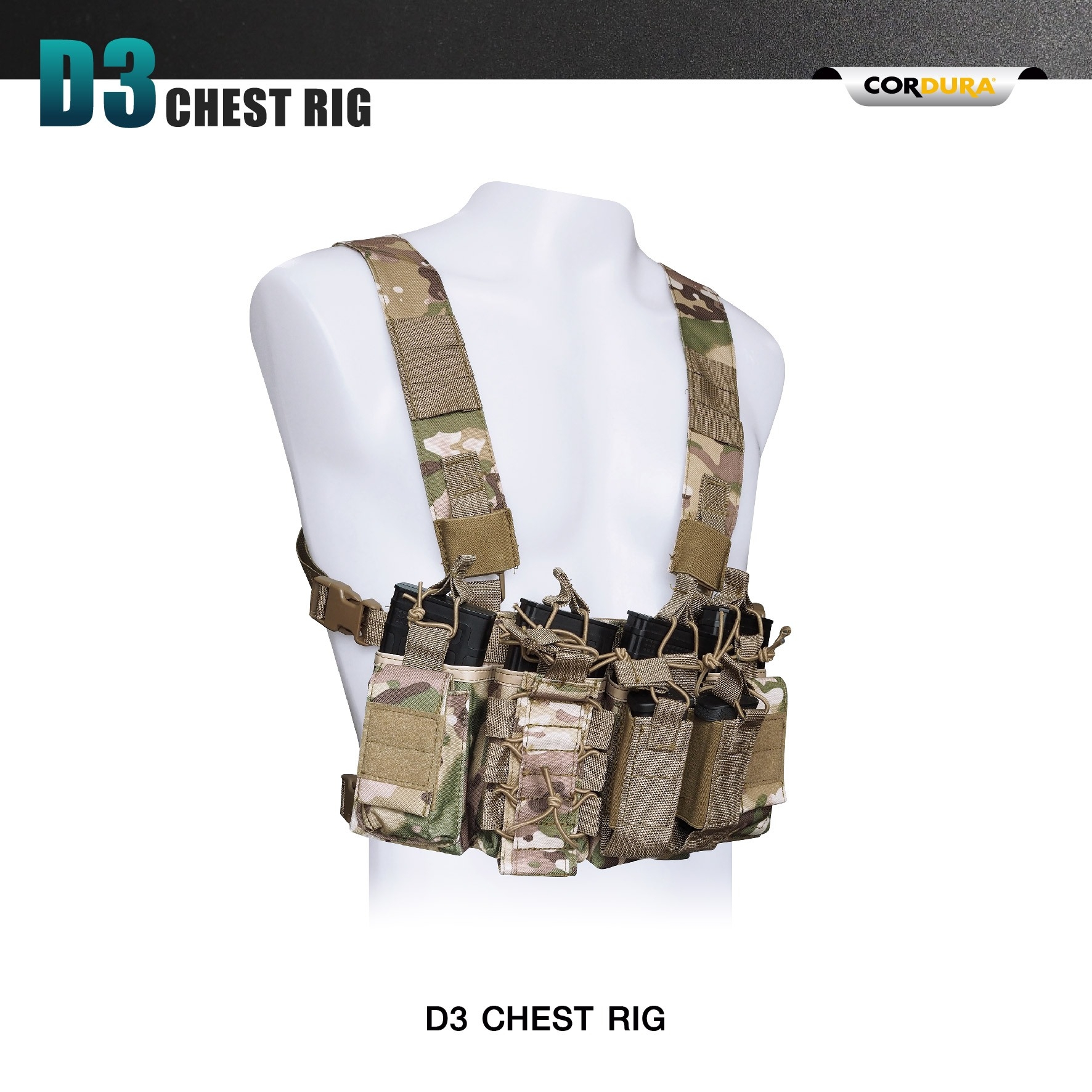 🇹🇭 536 ไทยแลนด์ แทคติคอล D3 Chest Rig อุปกรณ์ทหาร อุปกรณ์เซฟตี้ สายโยงบ่า D3 Chest Rig Thailand Tactical