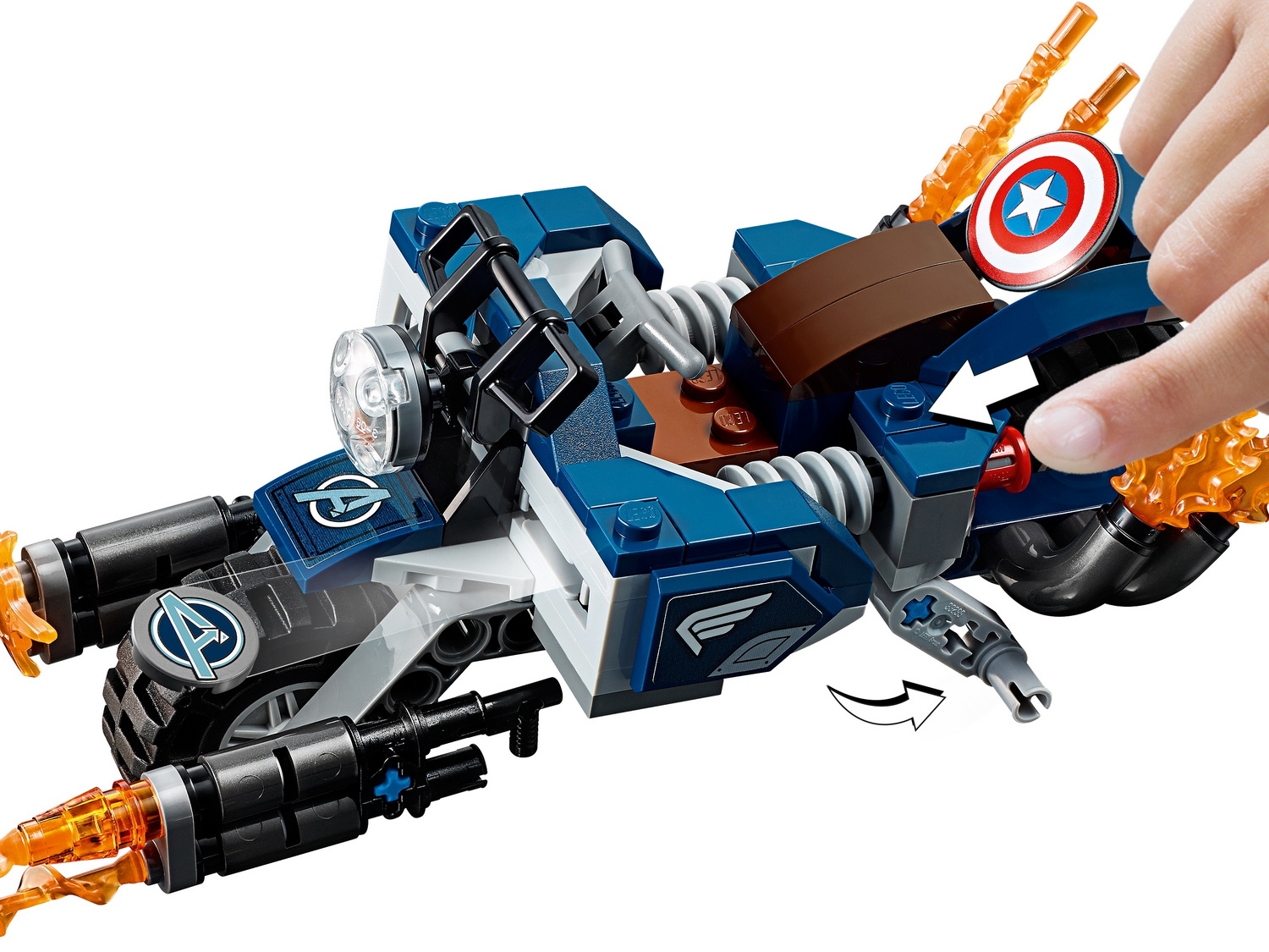 **MTS Toys**เลโก้ Lego Marvel Avengers 76123 : Captain America Outriders Attack