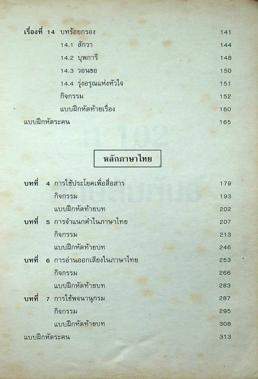 คู่มือภาษาไทย ท 102 ม.1 ภาคเรียนที่ 2