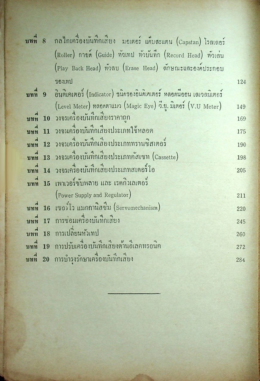 TAPE RECORDER เครื่องบันทึกเสียง