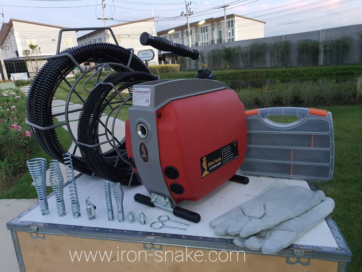 เครื่องทะลวงท่อ งูเหล็ก ironsnake รุ่น D-170 งูเหล็กทะลวงท่อ เครื่องทะลวงท่อไฟฟ้า