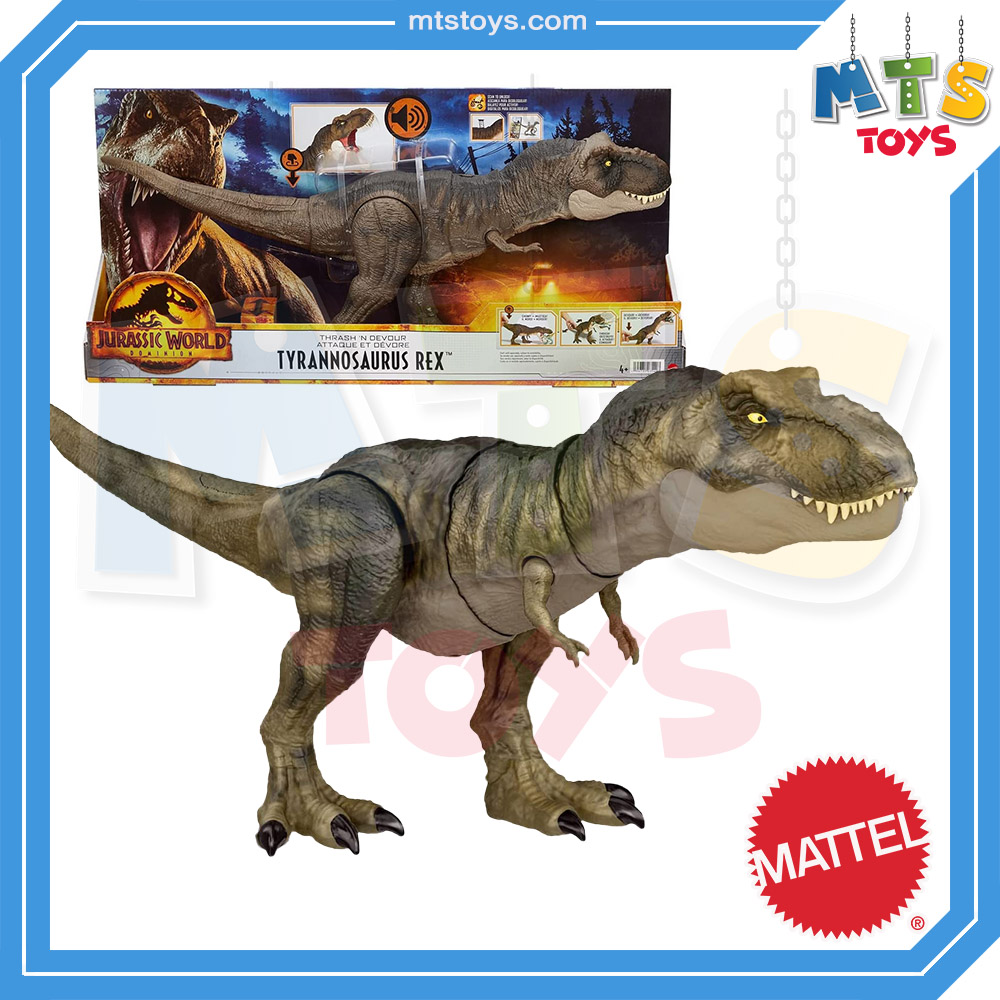 **MTS Toys**Mattel Jurassic World Dominion Thrash ‘N Devour : HDY55 Tyrannosaurus Rex [ความยาวจากหัวถึงหาง 55 ซ.ม.]