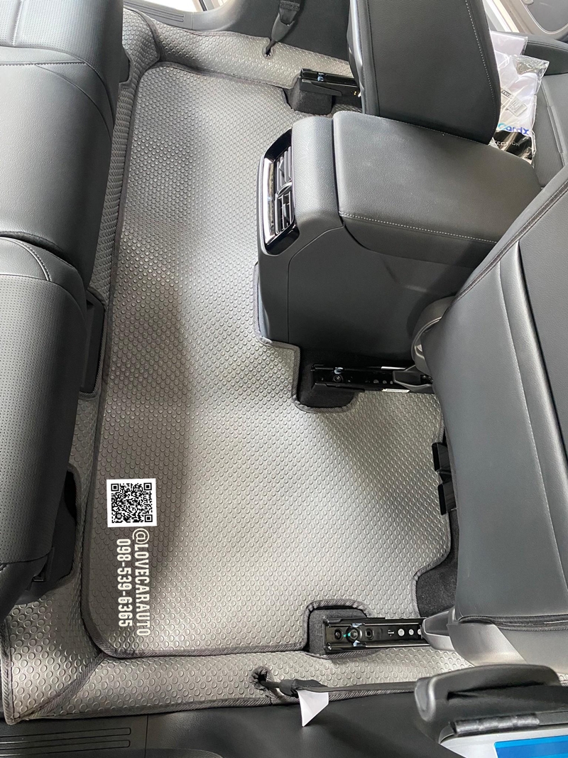 พรมปูพื้นรถยนต์ Honda CRV G6 5 ที่นั่ง กระดุมเล็กpvc เทา
