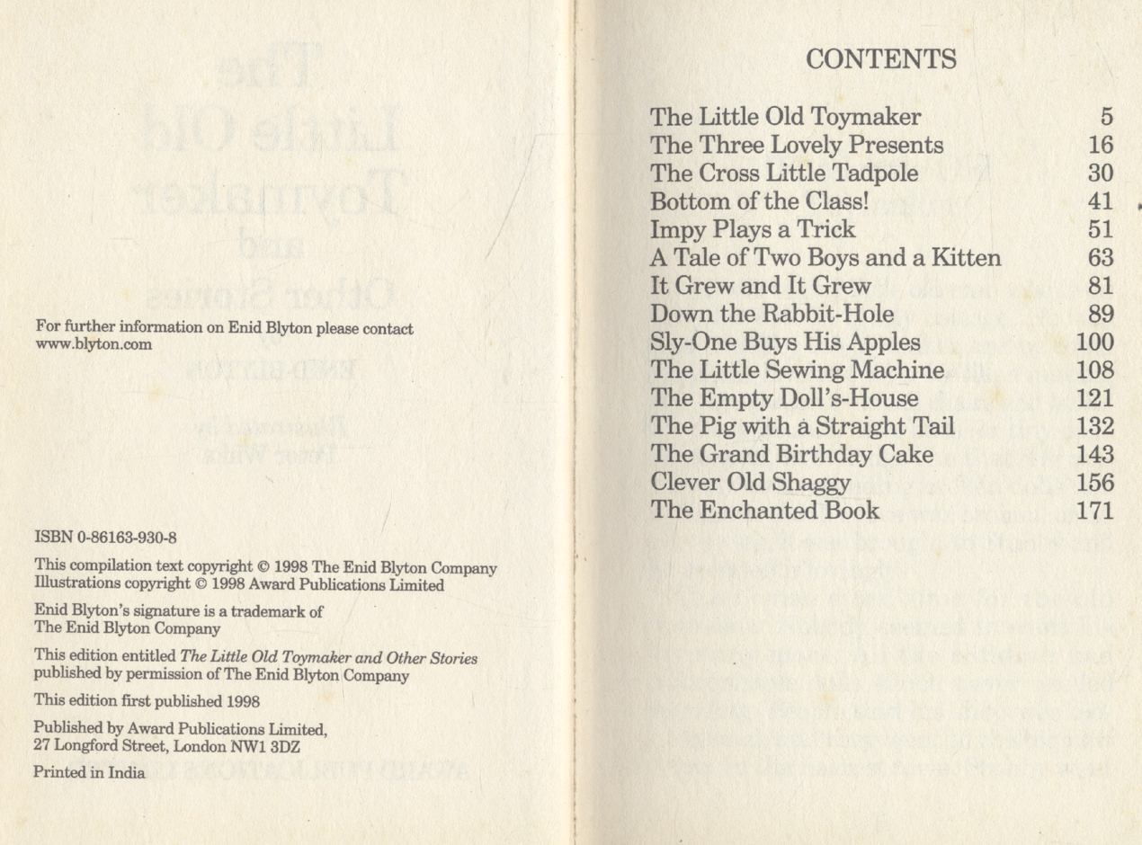 The Little Old Toymaker and other stories