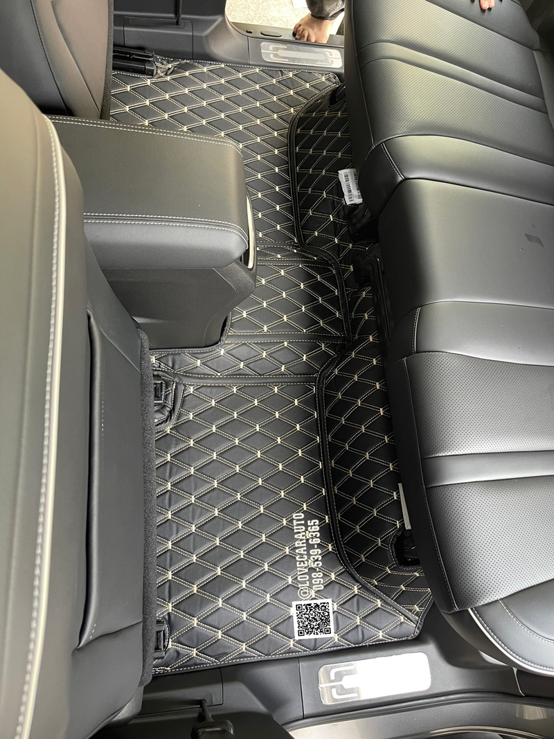 พรมปูพื้นรถยนต์ 6D Gwm Tank300 Hev 2023 สีดำด้ายทอง