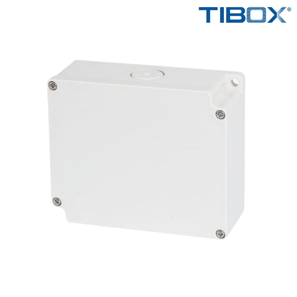 TIBOX TJ-10P-M กล่องพลาสติก พร้อมเทอร์มินอลบล็อก (Plastic Terminal Block Box IP66) 10Pole 10A Size : 110x91x43 mm.