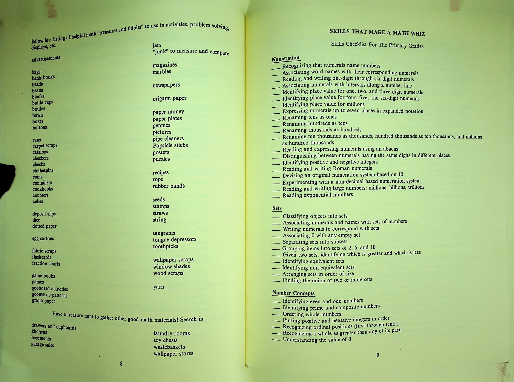 MATH YELLOW PAGES FOR STUDENTS AND TEACHERS