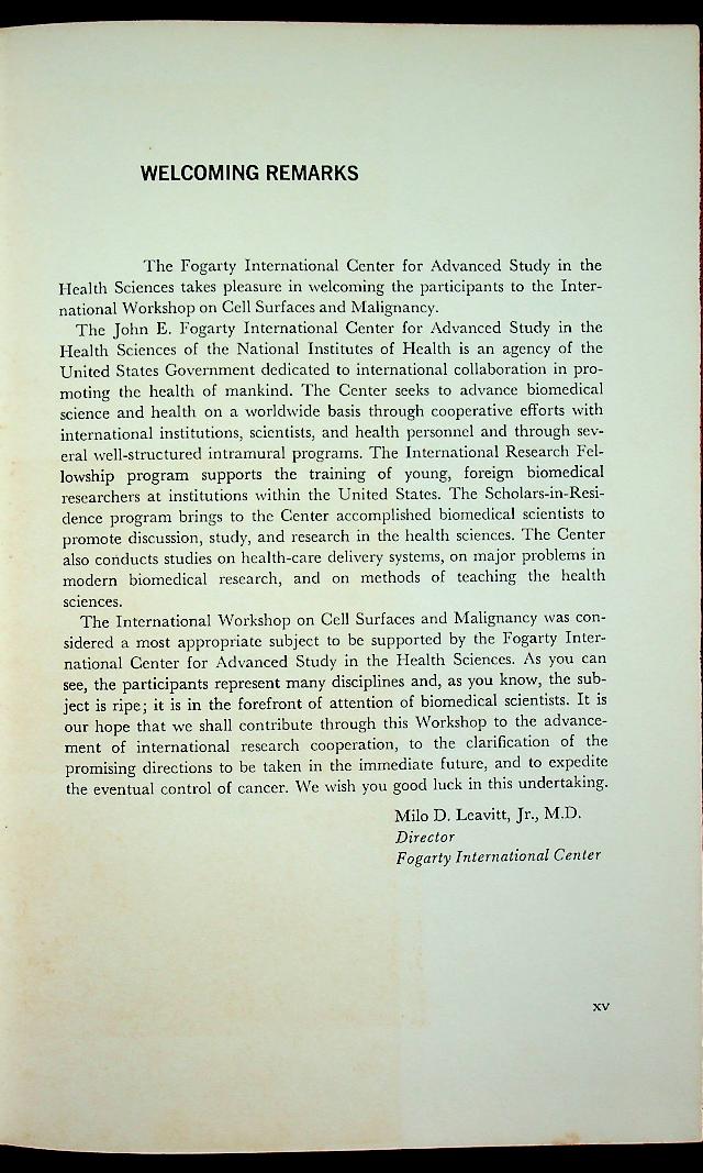 CELL SURFACES AND MALIGNANCY