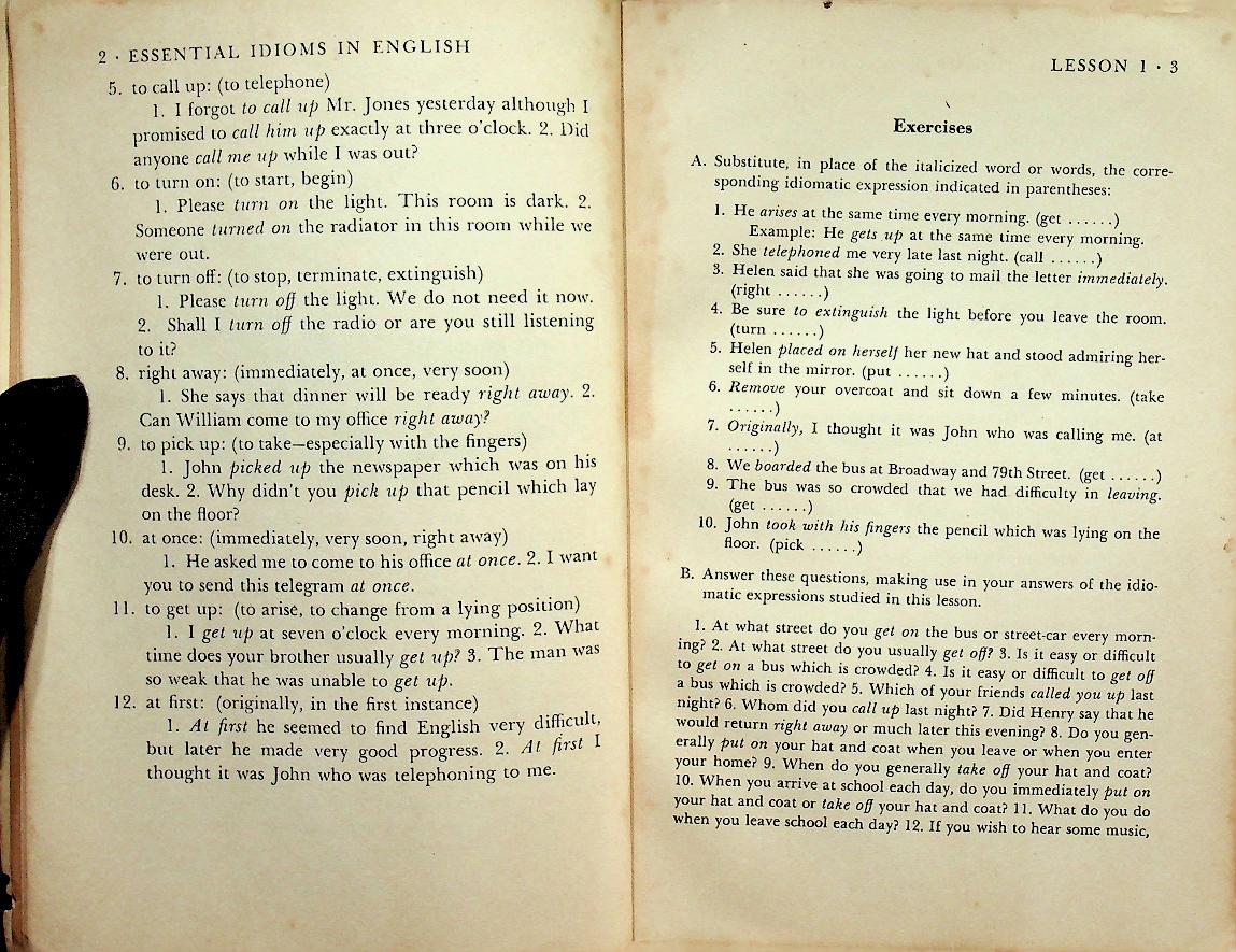 ESSENTIAL IDIOMS in ENGLISH for the Foreign Born