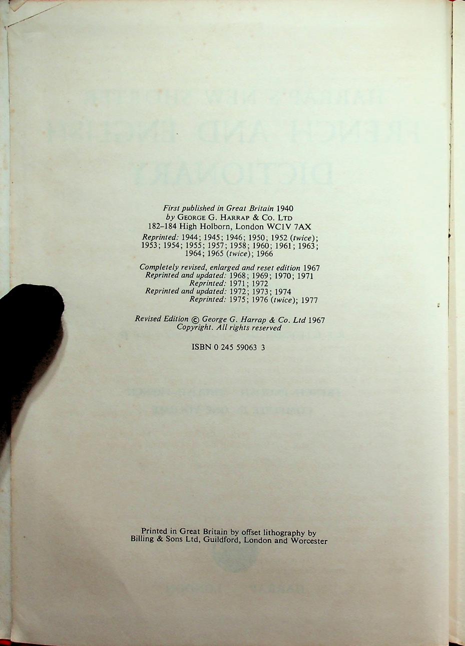 FRENCH AND ENGLISH DICTIONARY