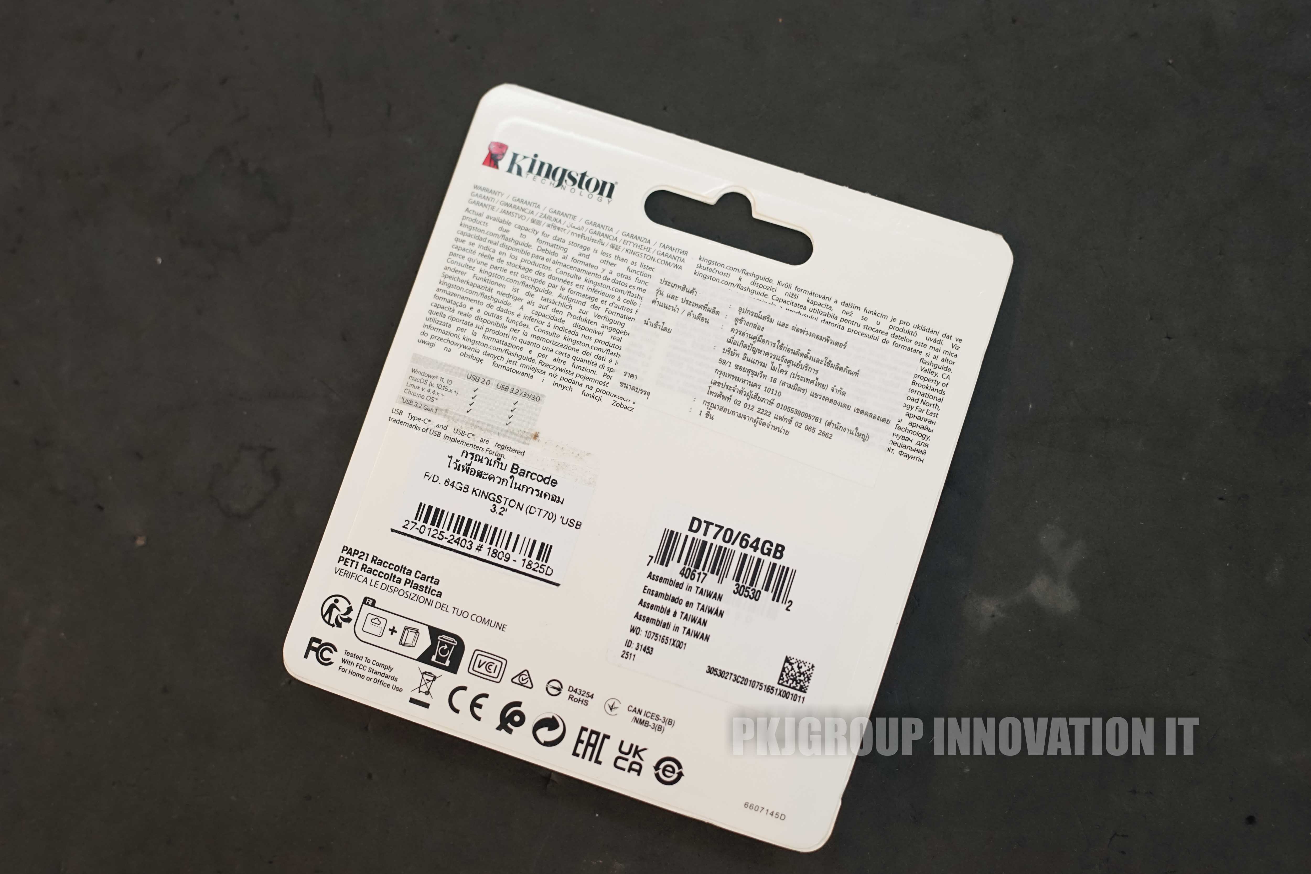 Flashdrive 64 GB ของใหม่ Kingston USB 3.2 Type-C DataTraveler 70