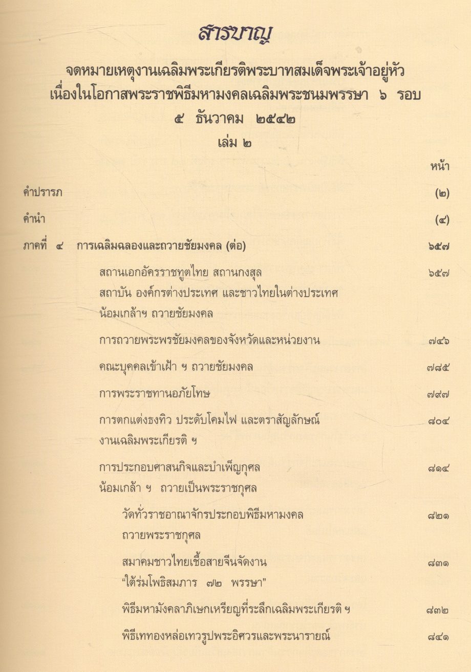 จดหมายเหตุงานเฉลิมพระเกียรติพระบาทสมเด็จพระเจ้าอยู่หัว เนื่องในโอกาสพระราชพิธีมหามงคลเฉลิมพระชนมพรรษา ๖ รอบ ๕ ธันวาคม ๒๕๔๒