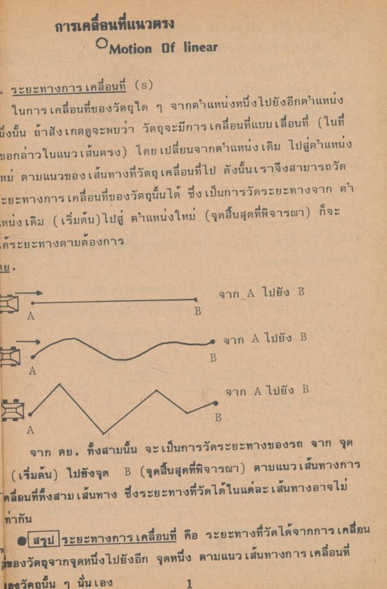 คู่มือ... Ent การเคลื่อนที่แนวตรง
