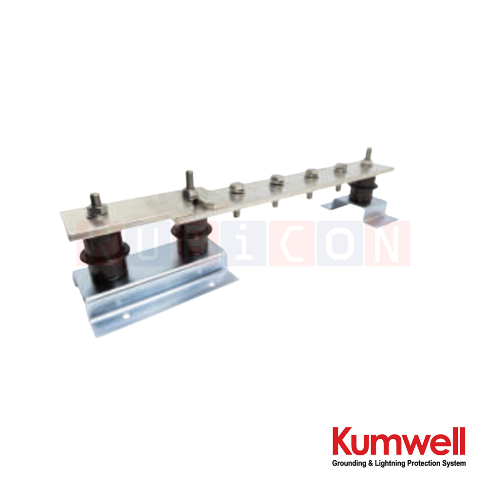KUMWELL GBDL 201 กราวด์บาร์ พร้อมข้อต่อตัดเดี่ยว (Ground Bar with Single Disconnecting Link (For EB) 20 Terminals, Dimension 1275x90x90 mm