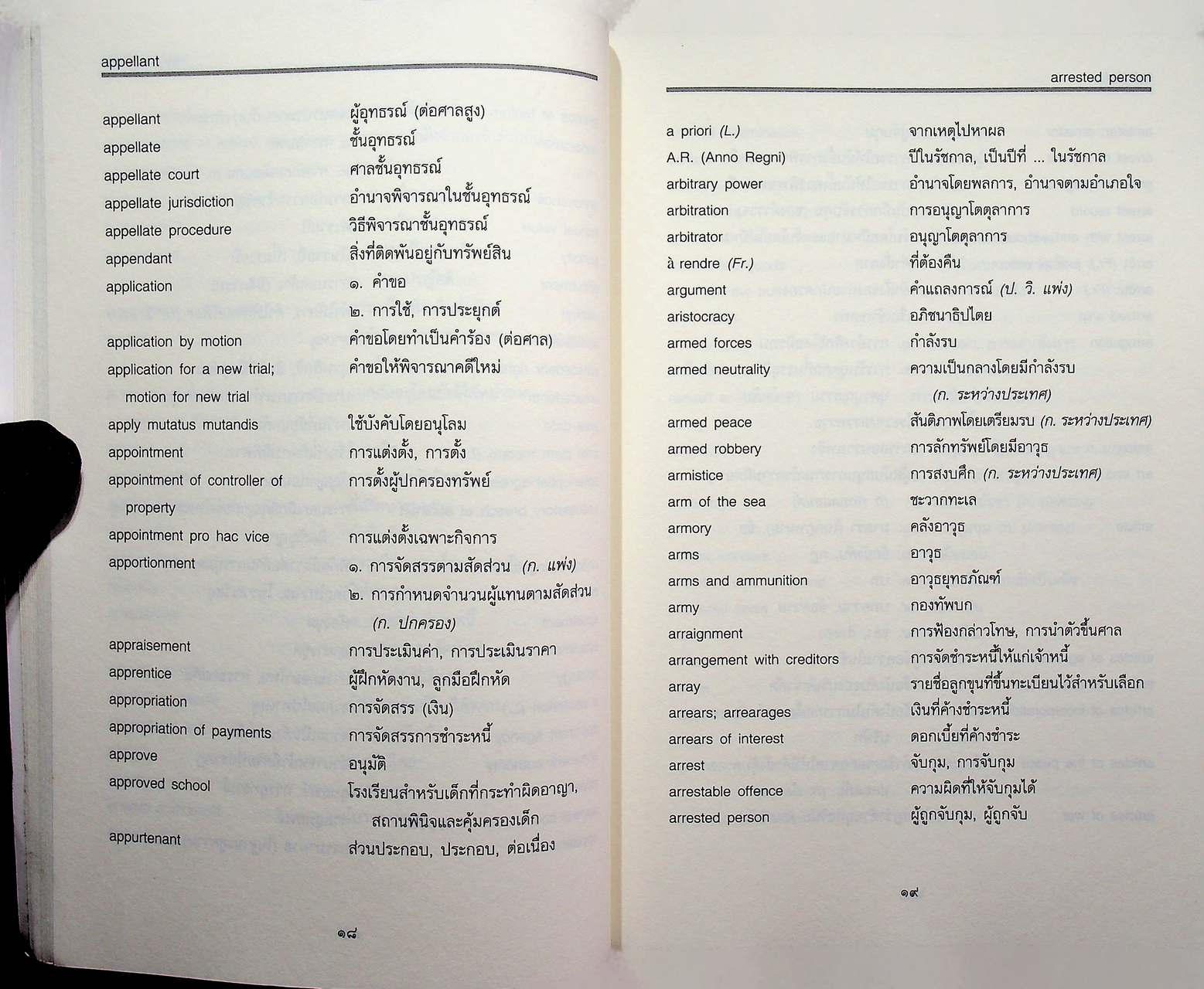 ศัพท์นิติศาสตร์ อังกฤษ-ไทย ไทย-อังกฤษ ฉบับราชบัณฑิตยสถาน