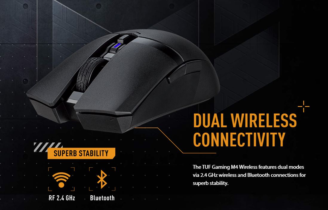 เมาส์ไร้สาย ASUS Gaming TUF Gaming M4 Wireless ประกัน 2 ปี