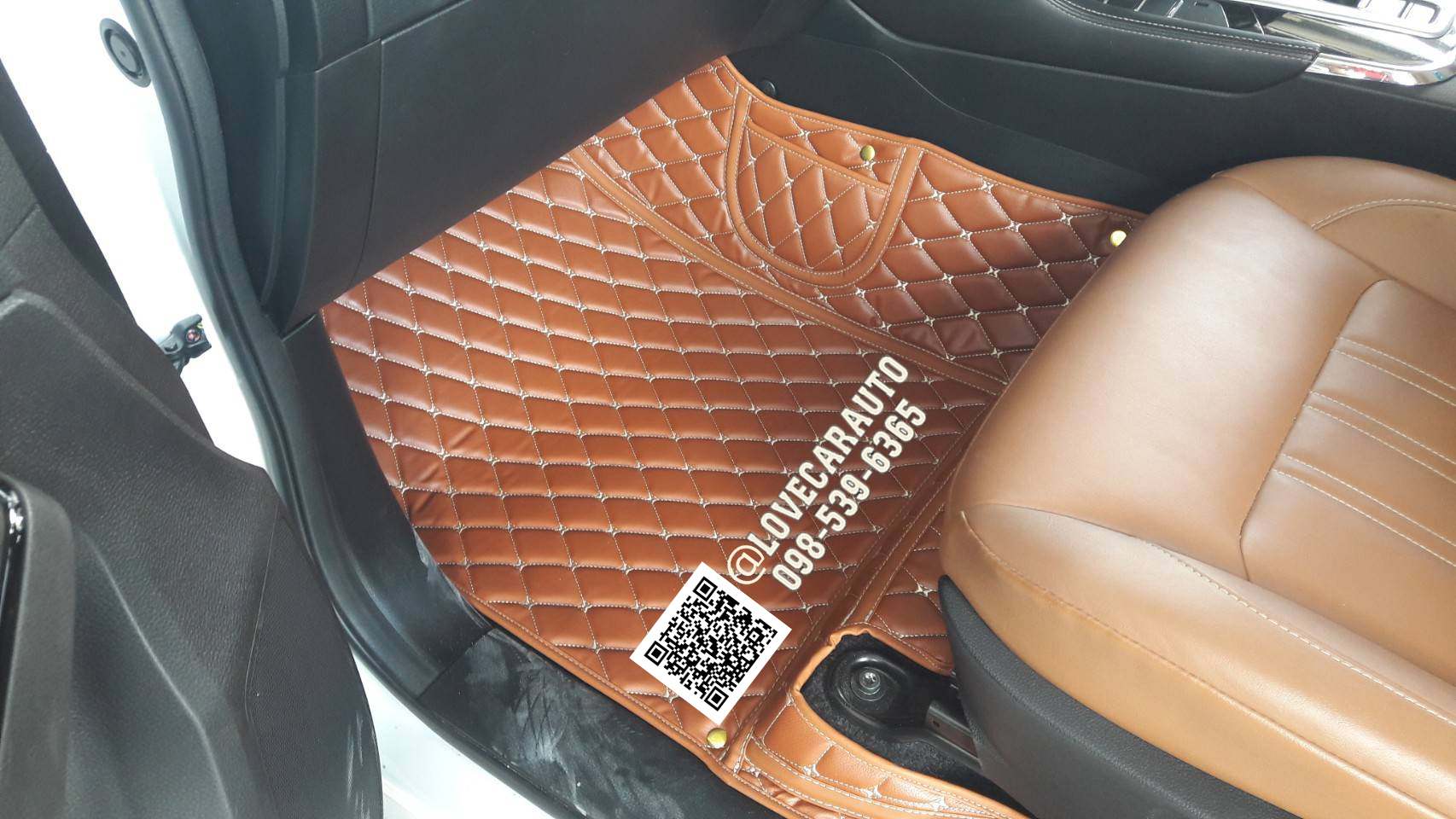 พรมปูพื้นรถยนต์ 6D ISUZU MU-X 2022 สีน้ำตาลเข้ม