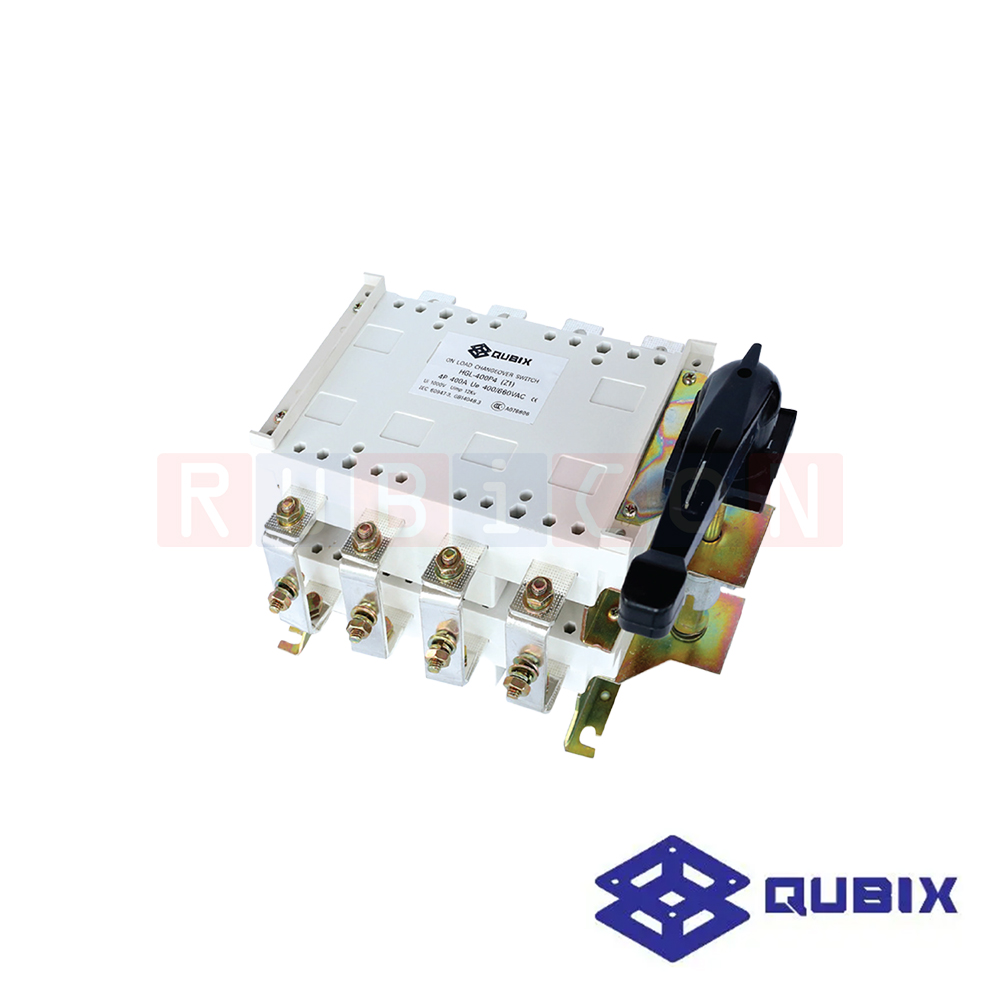 QUBIX HGL-315P4 สวิตช์สับเปลี่ยน 2 ทาง 4P 315A 160kW (MANUAL CHANGE OVER SWITCHES HGL Series)