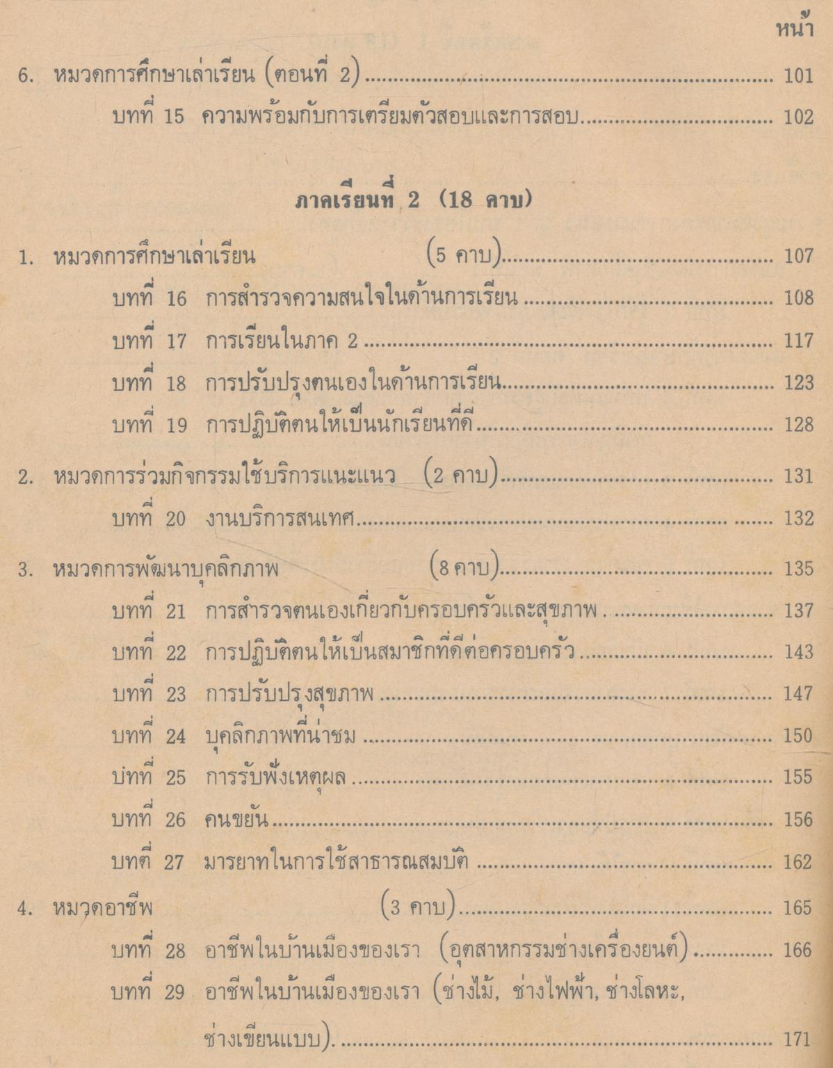 คู่มือแนะแนว ม.1 ตามหลักสูตรมัธยมศึกษาตอนต้น 2521