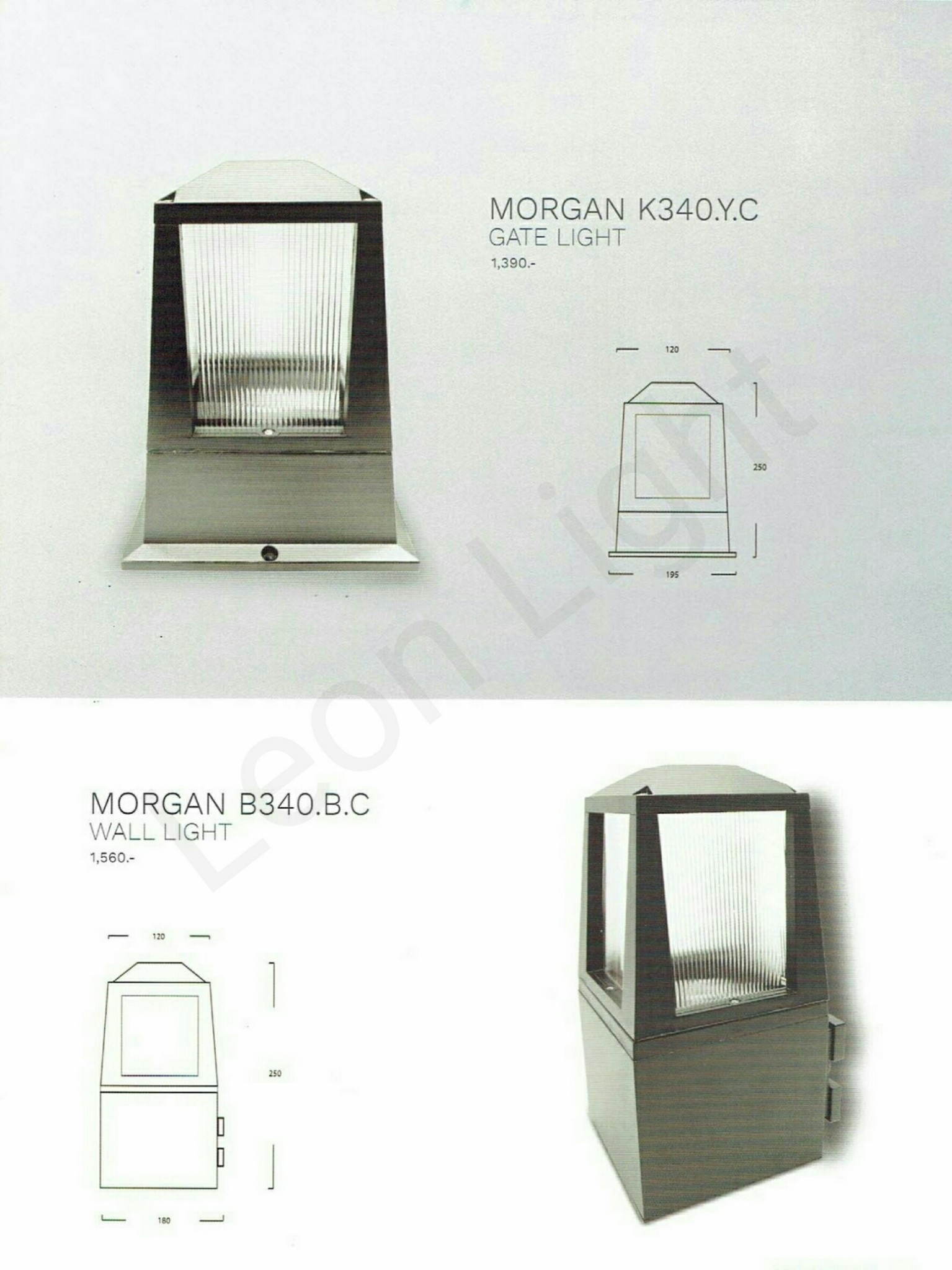 โคมไฟหัวเสา ,โคมผนังภายนอก รุ่น Morgan