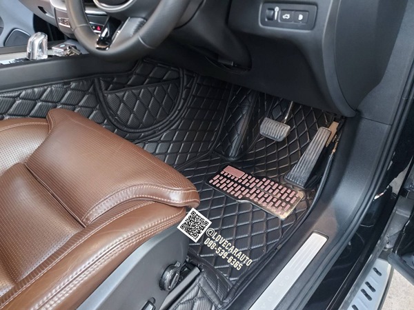 พรมปูพื้นรถยนต์6D Volvo XC60 2019 สีดำด้ายดำ