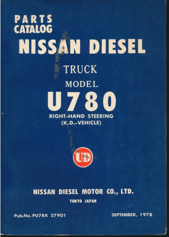 PARTS CATALOG NISSAN DIESEL TRUCK MODEL U780