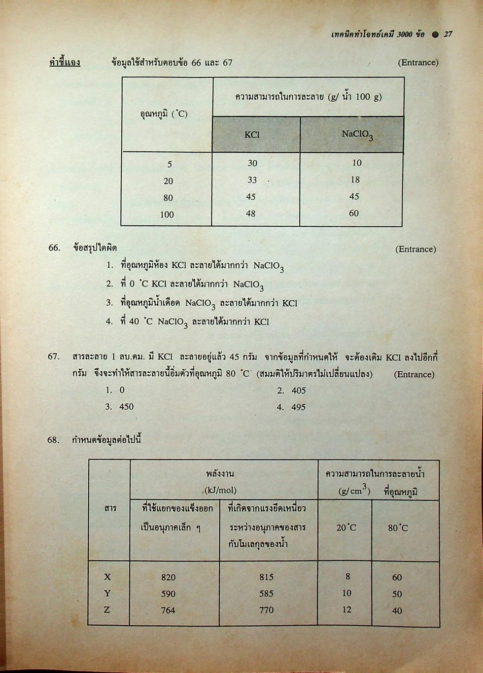 NEW CHEMISTRY TESTS FOR ENTRANCE., M4-5-6 เล่ม 1 เทคนิคตะลุยโจทย์เคมีเอ็นทรานซ์และม.4-5-6 3,000 ข้อ ให้ทันและถูก