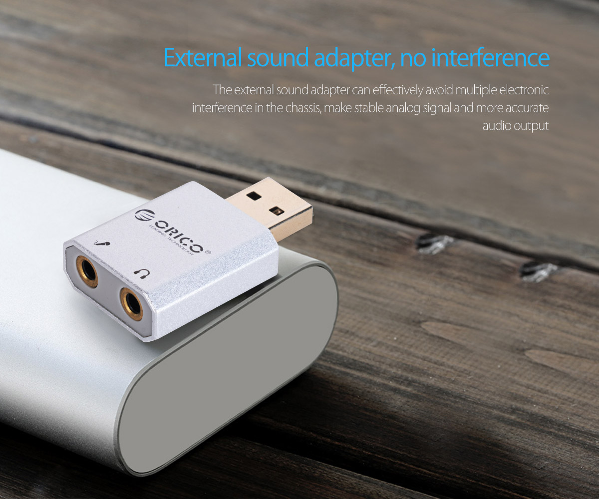 Sound Card usb 'Orico' SK02 ซาว์ดการ์ดตัวเล็ก