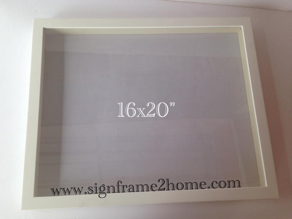 กรอบรูปทรงลึกพวงมาลัยงานแต่ง ขาวเรียบโมเดิล ลึก4.5cm ขนาด 16x20" ปูพื้นกำมะหยีขาว