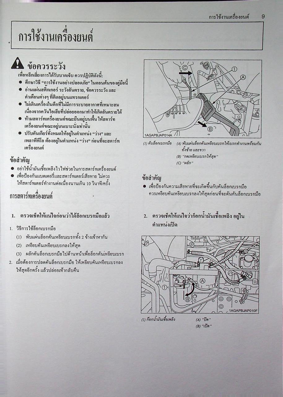 คู่มือผู้ขับ แทรกเตอร์คูโบต้า รุ่น L3008 L3608