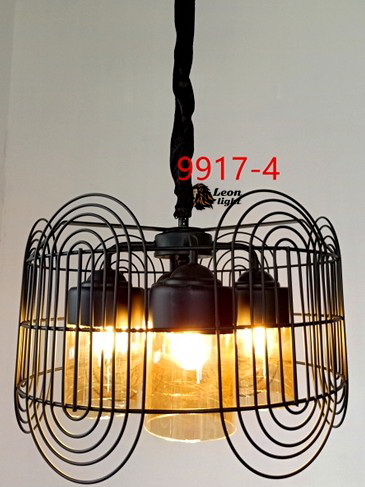 โคมไฟวินเทจ Loft (ลอฟท์) G-9917/4-BK
