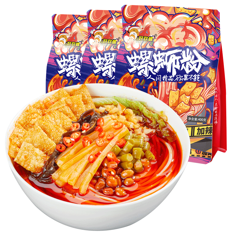 ก๋วยเตี๋ยวจีนหอยหวานสูตรเครื่องเยอะ หลัวซือเฝิน ตรา Hao huan luo 400g