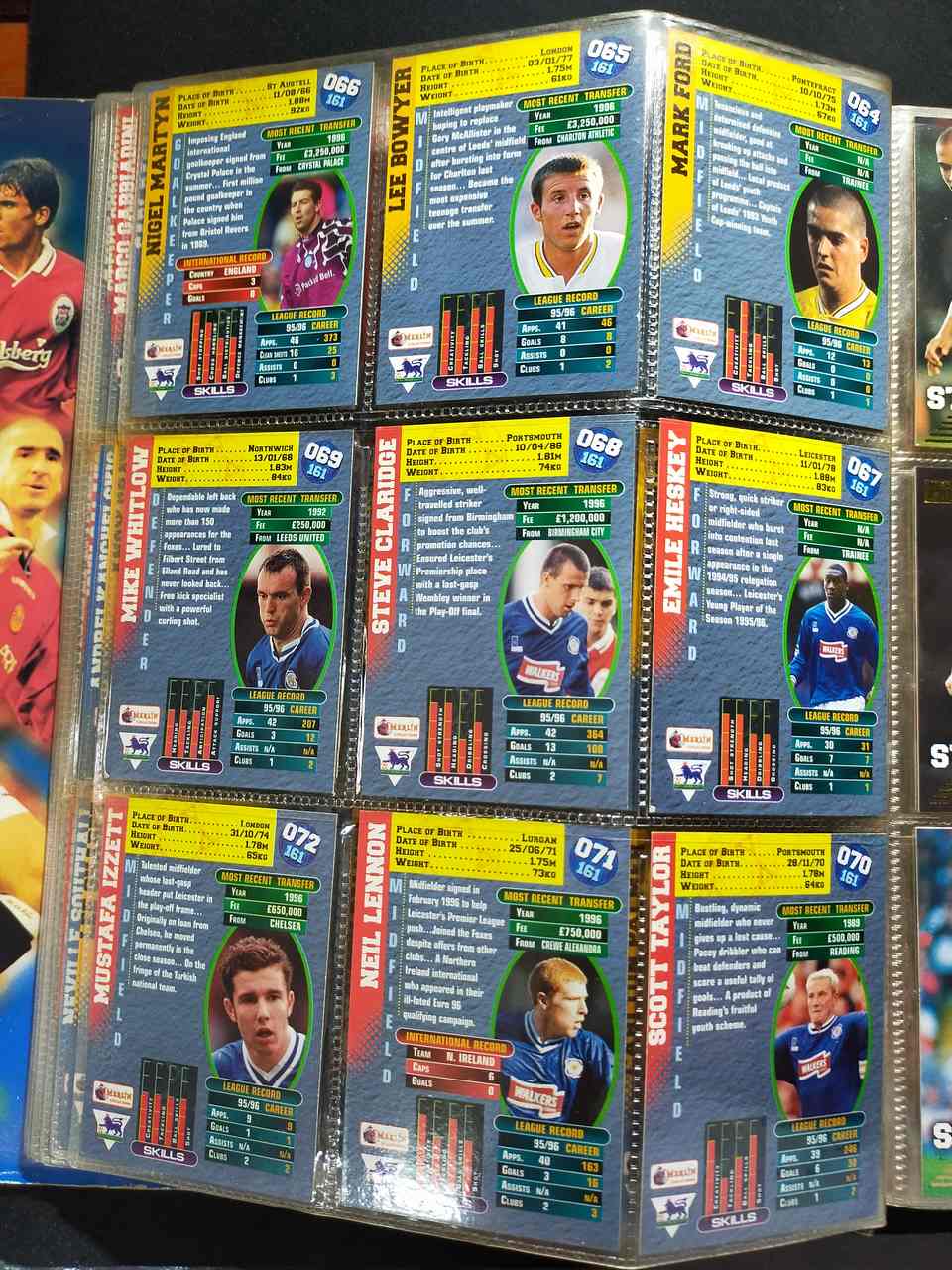 MERLIN'S PREMIER GOLD TRADING CARDS 1996-97 SEASON