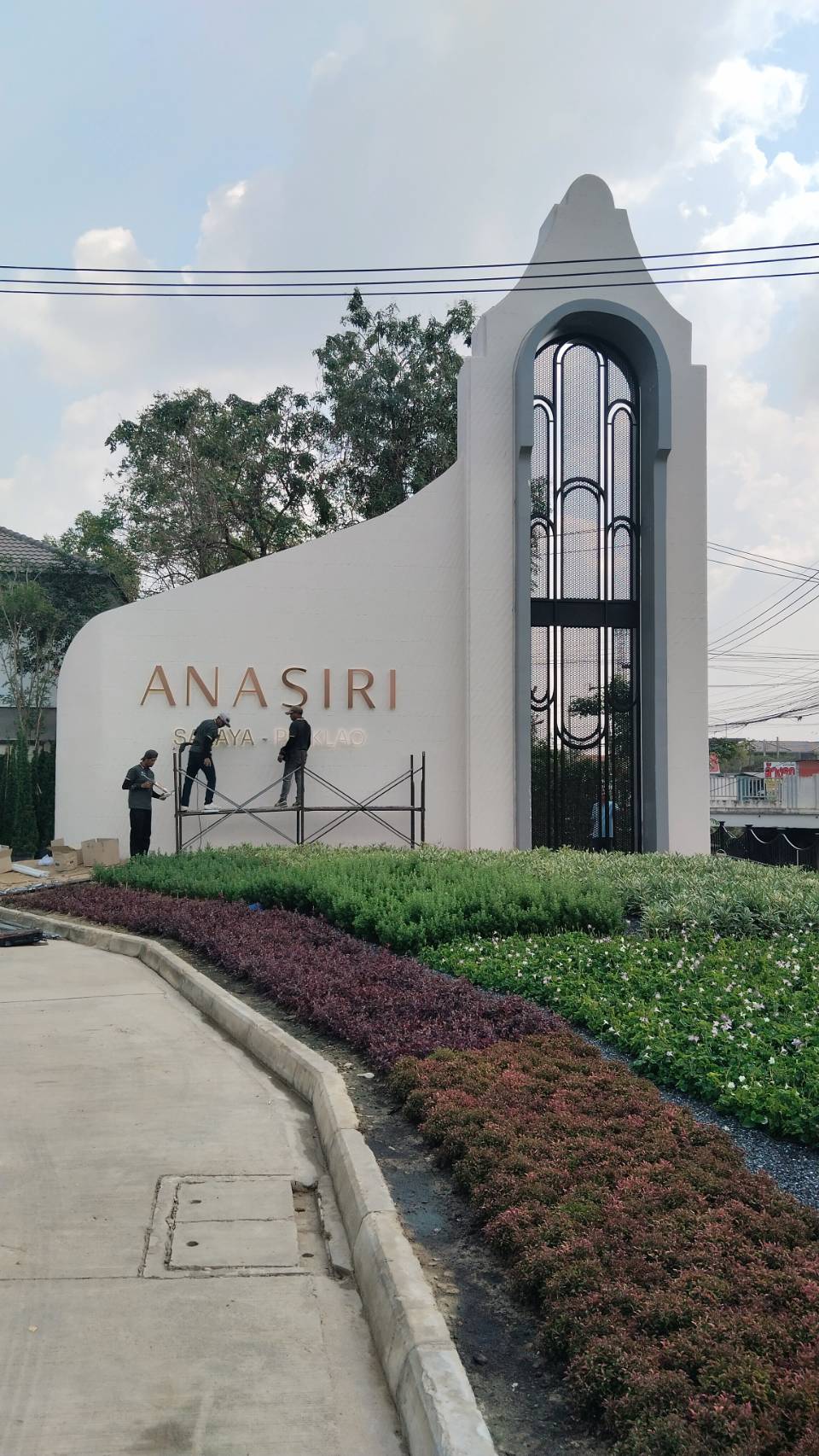 ป้ายโครงการหมู่บ้าน ANA SIRI SALAYA-PINKLAO ป้ายตัวอักษรโลหะไฟออกหลัง