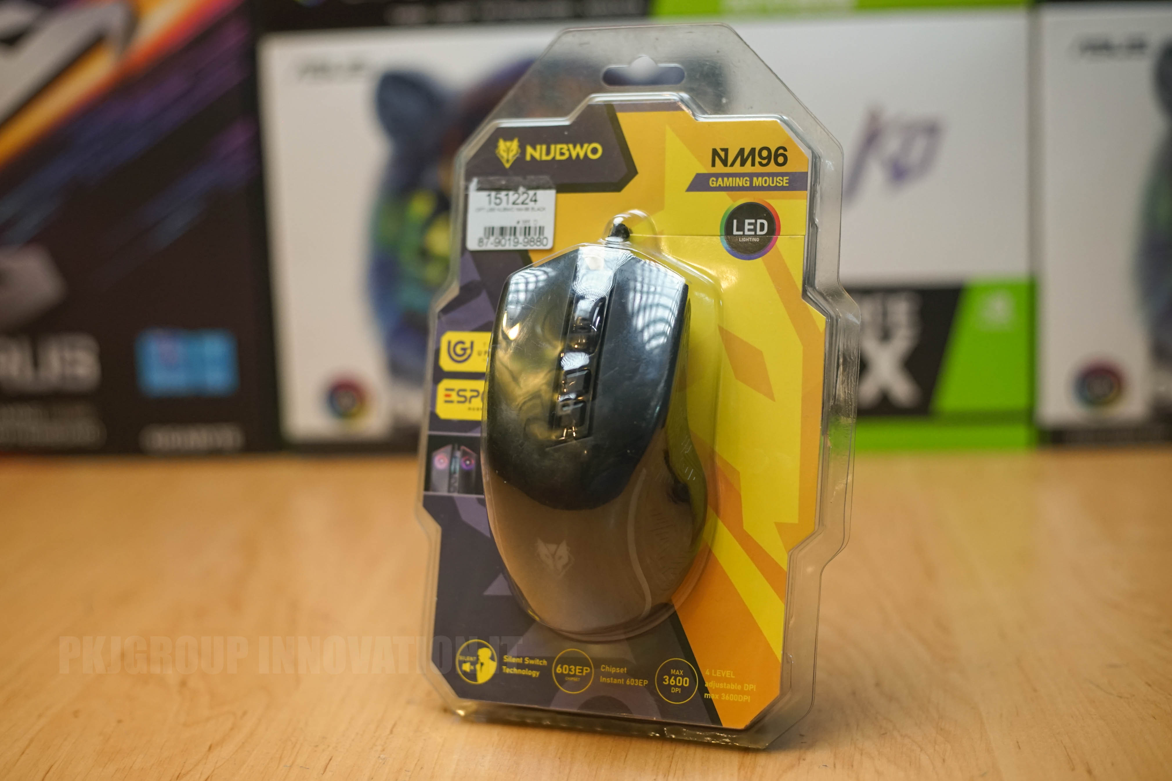 เมาส์เกมมิ่ง Nubwo NM-96 Black สีดำเท่ห์ๆ มีปุ่มข้างเมาส์ ราคาถูก