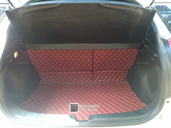 พรมปูพื้นรถยนต์6DToyota YARIS โตโยต้า ยาริส 2016 สีเลือดหมู